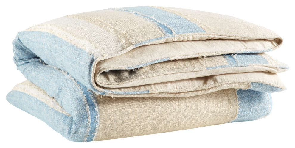 Moon Hills Linen Lapis Duvet Cover, King
