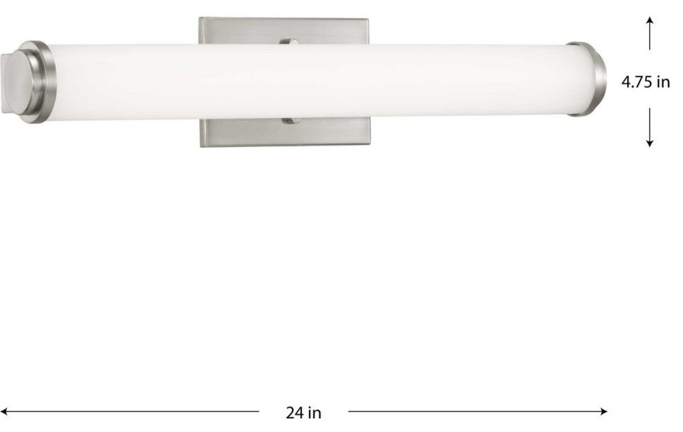 Phase 1.1 LED Collection 24" Brushed Nickel White Shade Modern Bath Vanity Light
