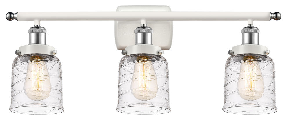 Innovations 916-3W-WPC-G513 3-Light Bath Vanity Light, White, Polished Chrome