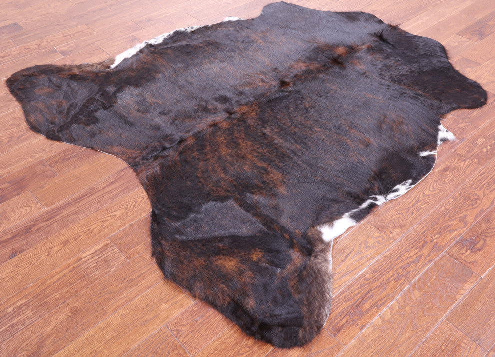 6' 2" X 6' 2" Organic Natural Hair-On Cowhide Area Rug C2034