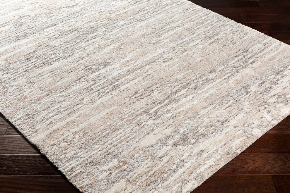 Surya Venice VNE-2302 6'7"x9'6" Rug, Light Gray/Camel/Medium Gray/Ivory