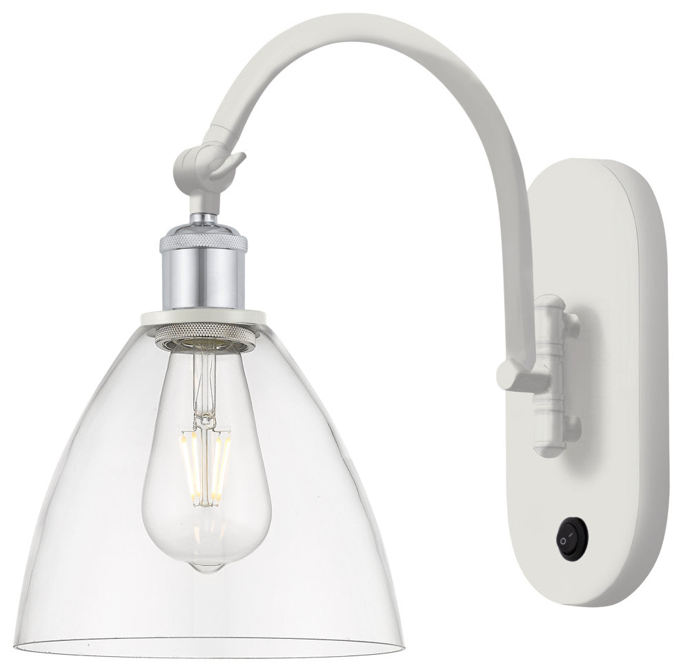 Innovations 518-1W-WPC-GBD-752 1-Light Sconce, White and Polished Chrome
