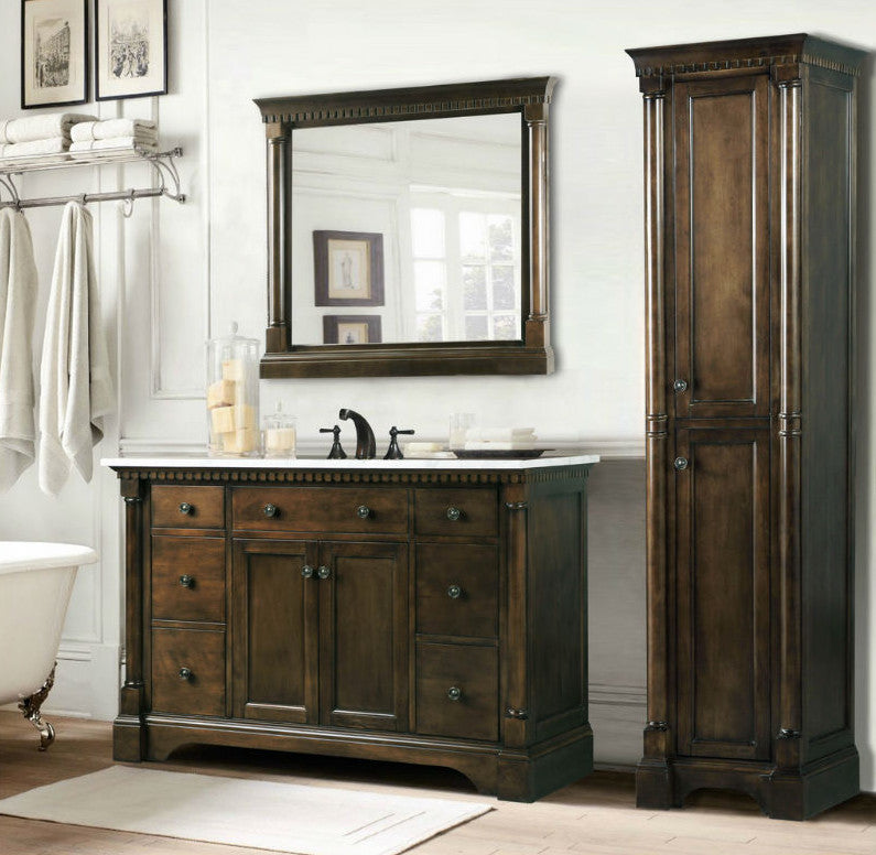Legion Furniture Chauncey Mirror, Antique Coffee, 48"