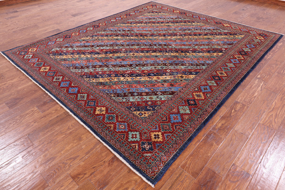 Persian Gabbeh Shall Handmade Rug 8' 0" X 9' 6" Q5011