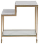 Sashay Gold Rectangular End Table