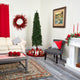 7' Grand Alpine Faux Christmas Tree With 950 Bendable Branches on Natural Trunk