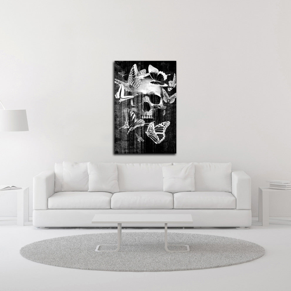 "Skull Butterfly Crown" by GraphINC, Print on Canvas, 24"x36"