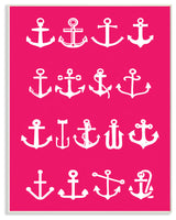 'Neon Anchors', Wall Plaque, 10"x0.5"x15"