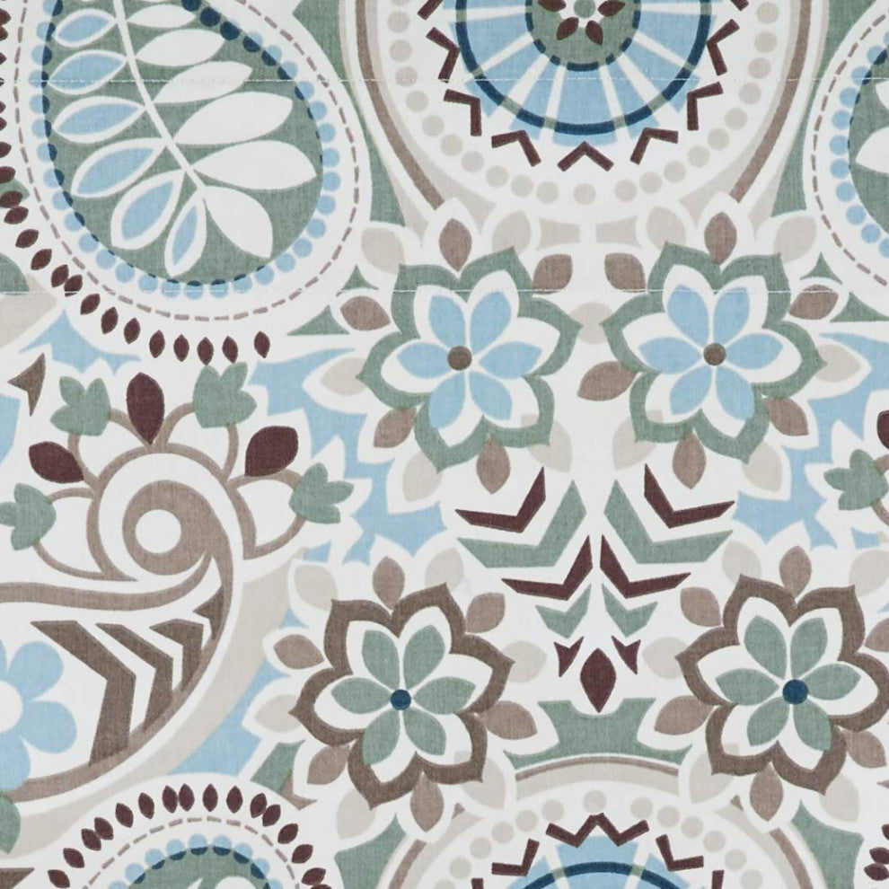 Paisley Prism Lined Duchess Valance, Latte