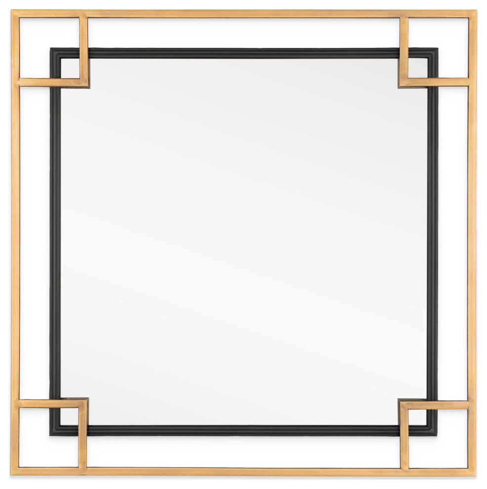 Mavis 22" Square Metal Wall Mirror