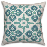 Blue Graphic Tile 20x20 Throw Pillow