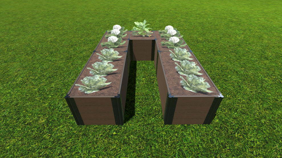 Uptown Brown Walk-In Cumberland 6'x8'x22" Raised Garden Bed, 1" Profile