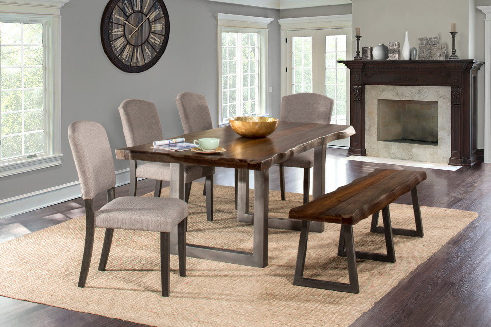 Hillsdale Emerson 6-Piece Rectangle Dining Set With One Bench and Four Chairs
