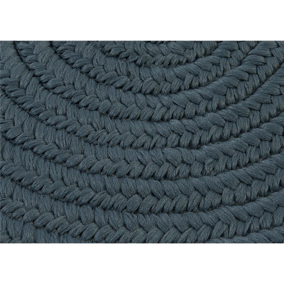 Colonial Mills Rug Reversible Flat-Braid, Oval Runner Cobalt Blue Runner, Oval
