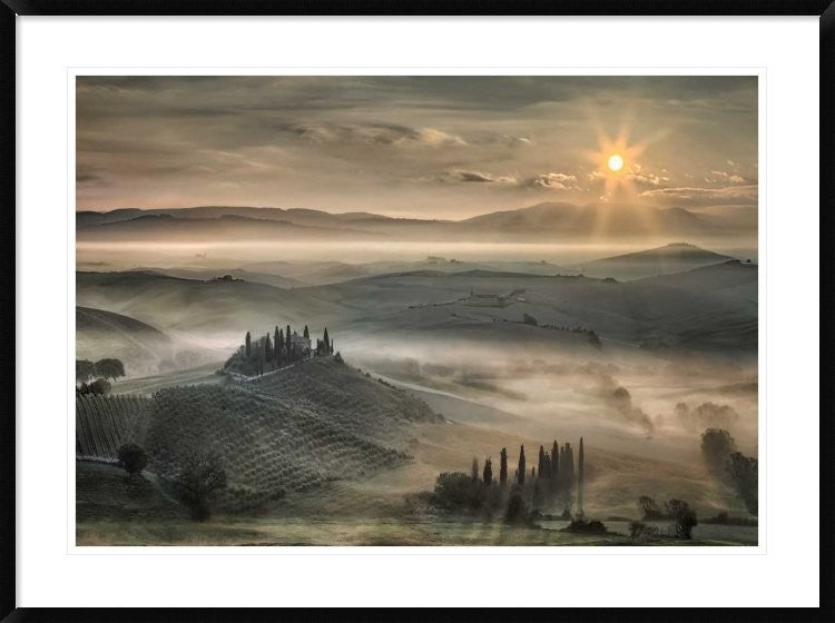 "Tuscan Morning" Framed Digital Print by Christian Schweiger, 44x32"