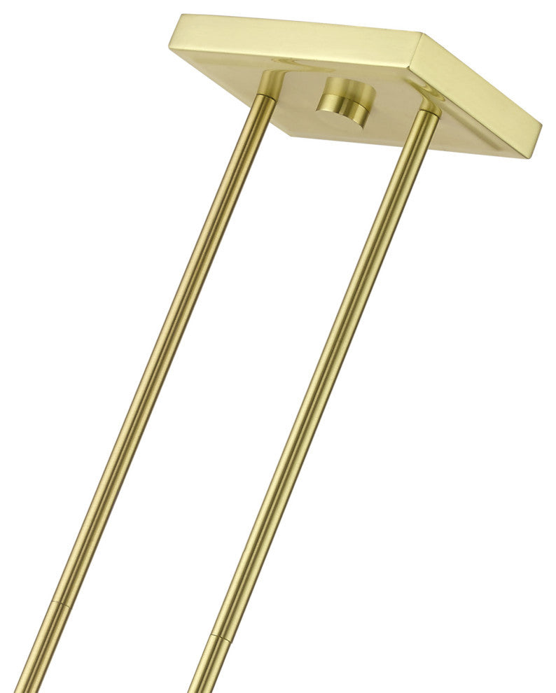 Clarion 3 Light Satin Brass Linear Chandelier