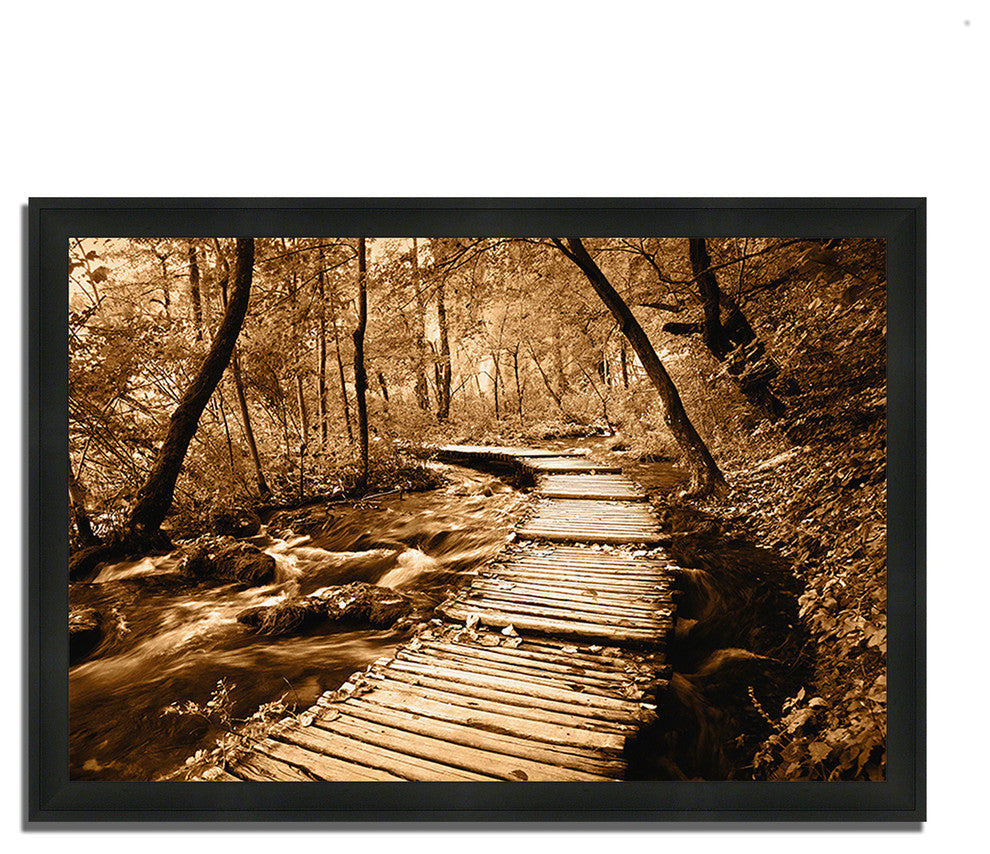 "Creekside Walk Ii", Framed Photograph Print, Ready To Hang