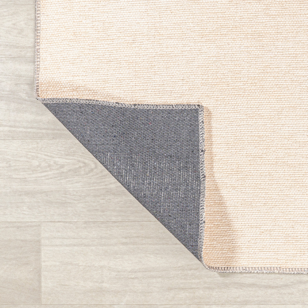 Demie Minimalist Graphic Circle Machine-Washable Area Rug, 3x5