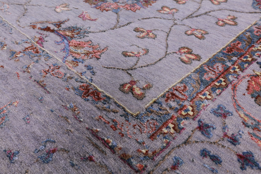 Wool and Silk Persian Hand-Knotted Rug 8' 0" X 10' 0" Q6240