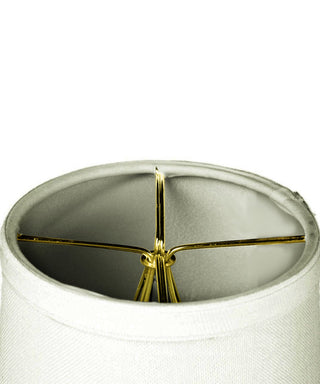5"x6"x5" Parchment GoldLined Drum Lampshade, Light Oatmeal