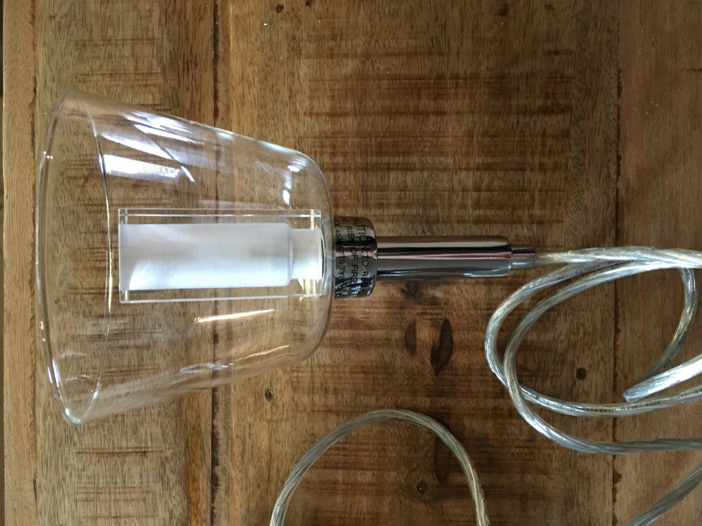 N907 1 Light Mini Pendant N907 Chrome Finish with Clear Glass
