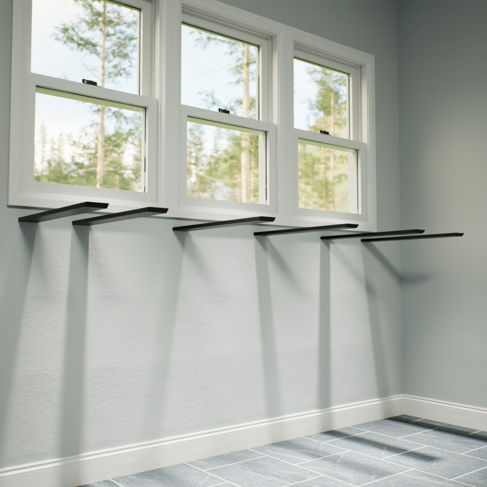 Countertop Support Bracket Cabinet Side Wall Bracket, 16", Right Angle