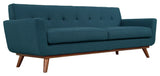 Modern Contemporary Armchair and Sofa, 2-Piece Set, Azure