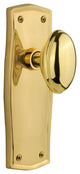 Prairie Plate Passage Homestead Door Knob, Unlacquered Brass