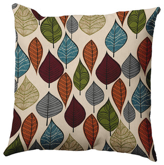 18" x 18" Autumn Leaves Decorative Throw Pillow, Pomegranate
