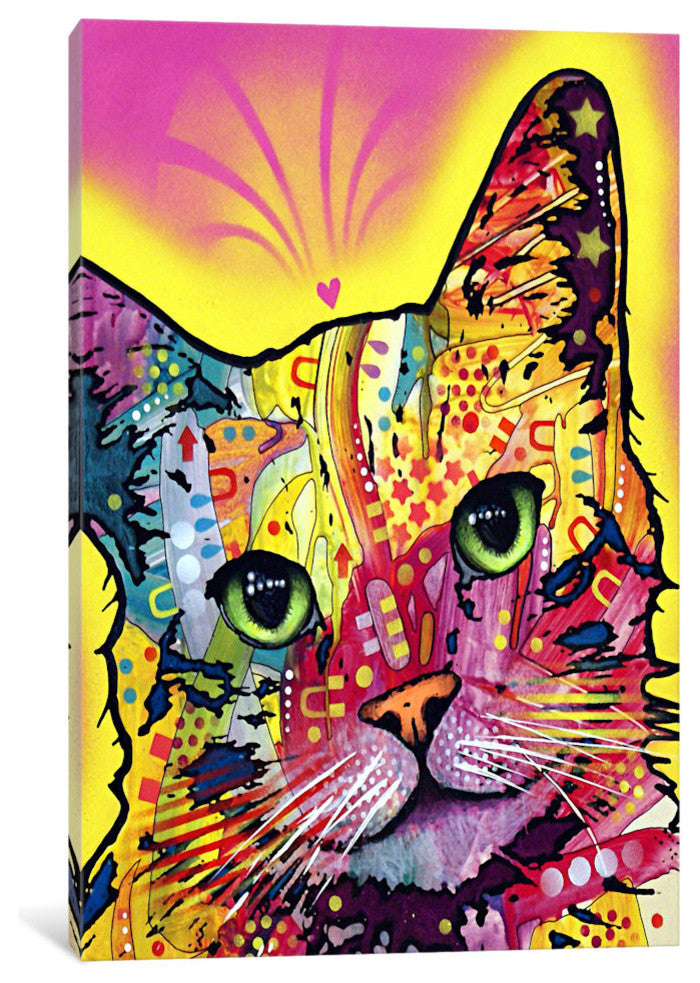 "Tilt Cat" Wrapped Canvas Art Print, 18x12x1.5