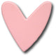 Modern Heart Wooden Drawer Pull, Pink