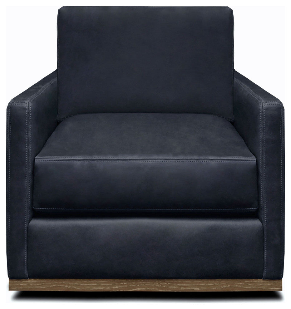 Monterrey 30.5" Wide Upholstered Swivel Chair, Napa Admiral