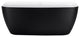 59" Acrylic Roll-Top Flatbottom Non-Whirlpool Bathtub, Black