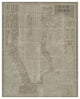 "Blueprint Map New York Taupe" Digital Paper Print by Sue Schlabach, 18"x22"