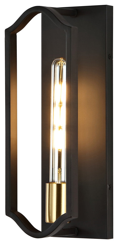 Chloe 4.75" 1-Light Modern Bohemian Iron LED Sconce, Black