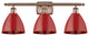 Innovations 516-3W-AC-MBD-75-RD-LED 3 Light Bath Vanity Light, Antique Copper