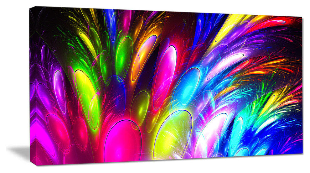 Mysterious Psychedelic Design, Oversized Abstract Canvas Art Print, 60x28