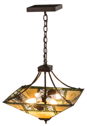 17Sq Pinecone Ridge Inverted Pendant