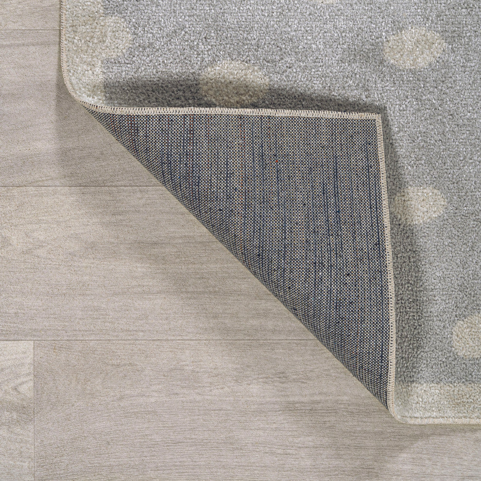 Minha Rainbow Dot Machine-Washable Area Rug, 3 X 5