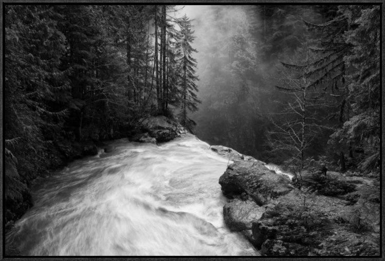 "Over The Falls" Framed Canvas Giclee by James K. Papp, 31x21"