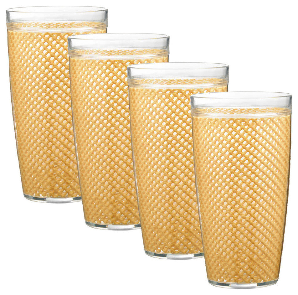 Fishnet 22 Oz Camel Doublewall Drinkware Set of 4