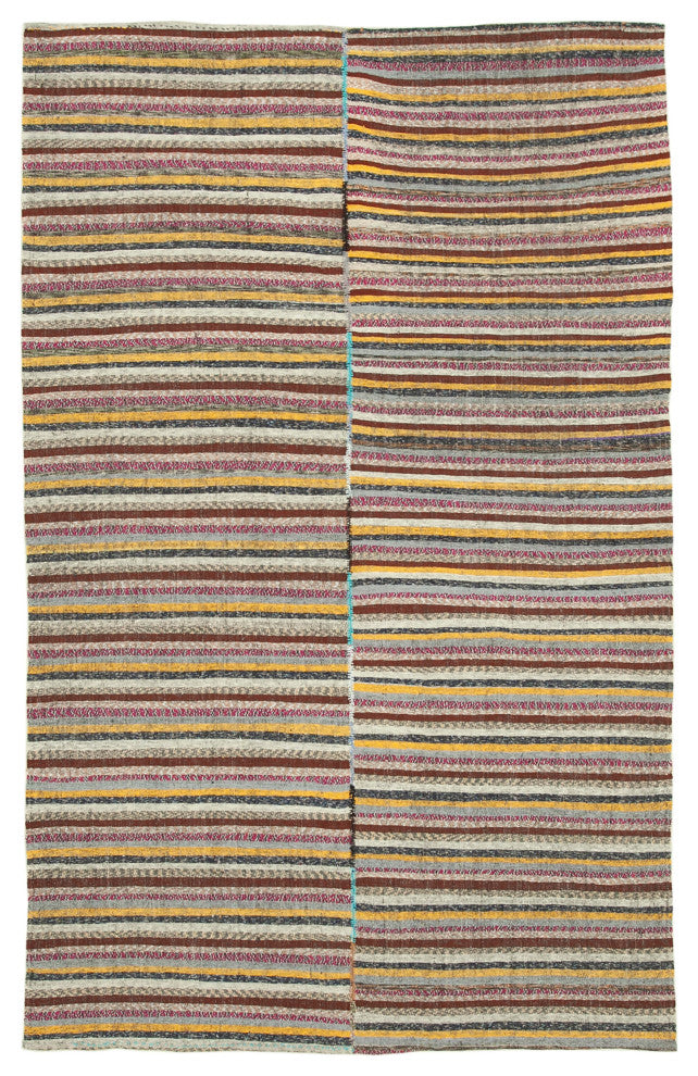 Rug N Carpet - Handmade Oriental 6' 4'' x 10' 0'' Unique Wool Kilim Rug