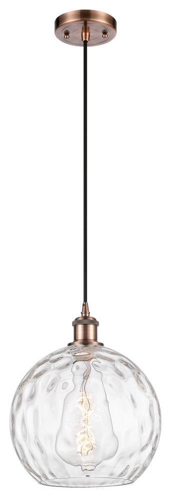 Innovations 516-1P-AC-G1215-10-LED 1 Light Pendant, Antique Copper