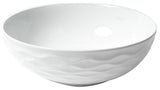 White 17" Decorative Round Vessel Above Mount Ceramic Sink