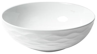 White 17" Decorative Round Vessel Above Mount Ceramic Sink