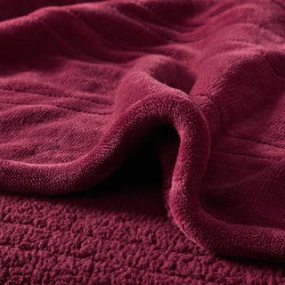 Beautyrest Solid Microlight Heated Blanket, Red, King