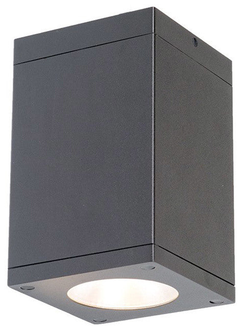 Cube Architectural 5" LED Flush Mount 2700K 90 CRI, Graphite
