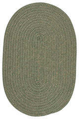 Softex Check CX16 Myrtle Green Check Traditional Area Rug, Oval 8'x11'