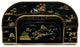 Chinoiserie Scenery Harpsichord Style Oriental Desk Set