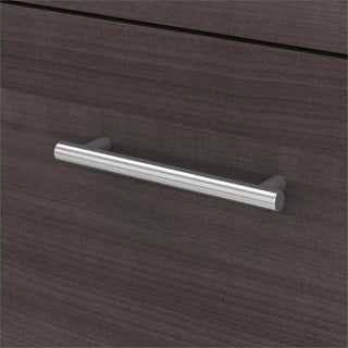 Somerset 72W L Desk with Hutch and Bookcase in White/Gray - Engineered Wood